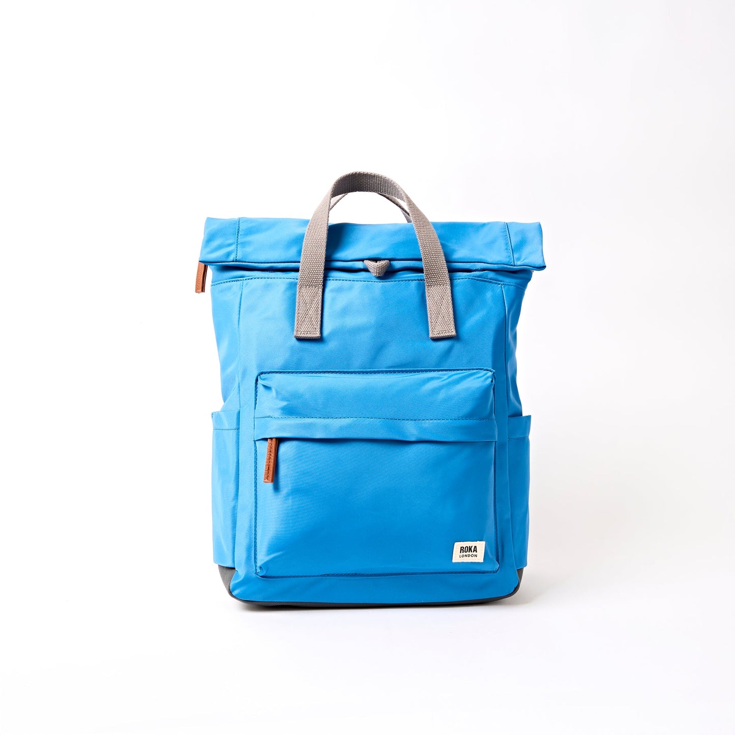 Roka London Small Canfield Roll Top Backpack in Mlibu Blue