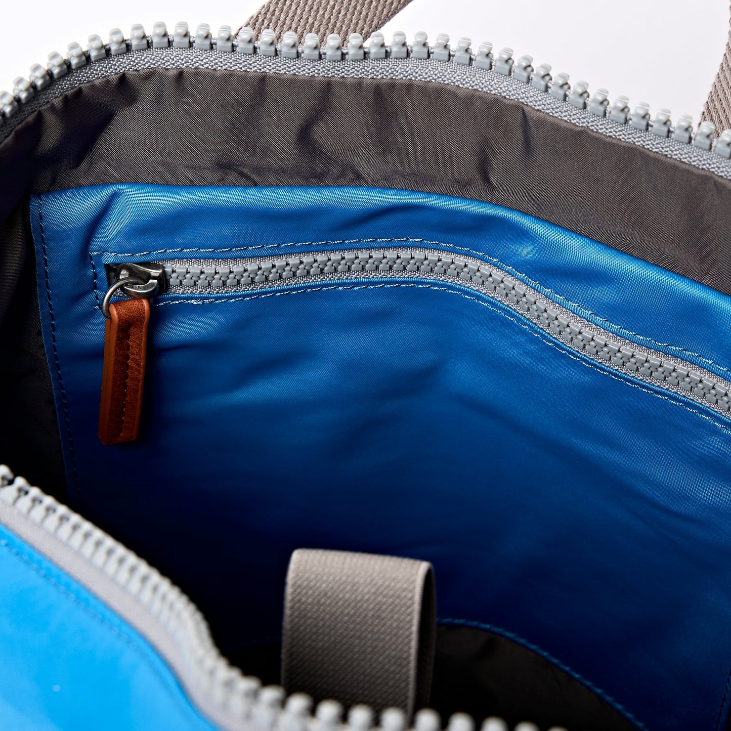 Roka London Small Canfield Roll Top Backpack in Mlibu Blue