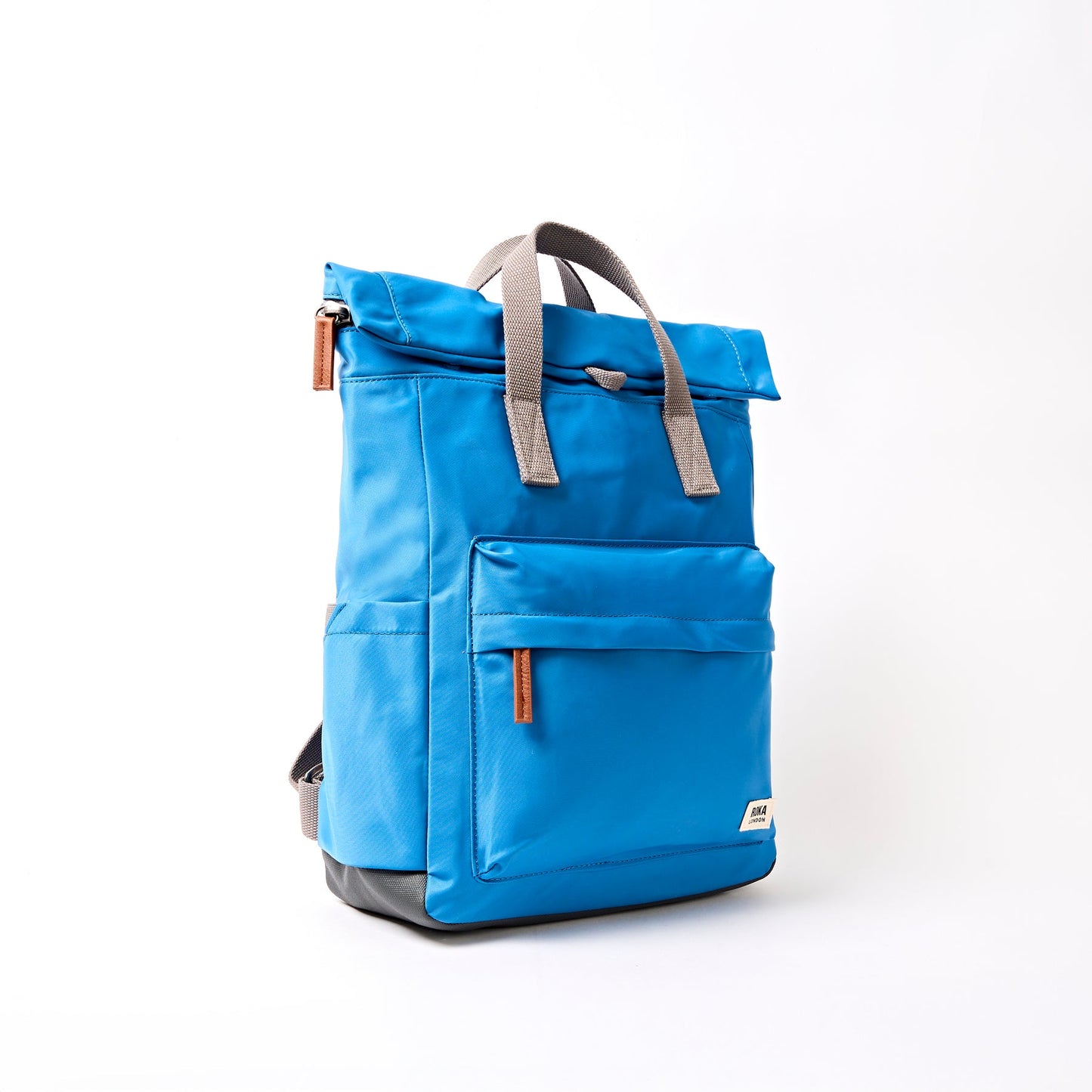 Roka London Small Canfield Roll Top Backpack in Mlibu Blue