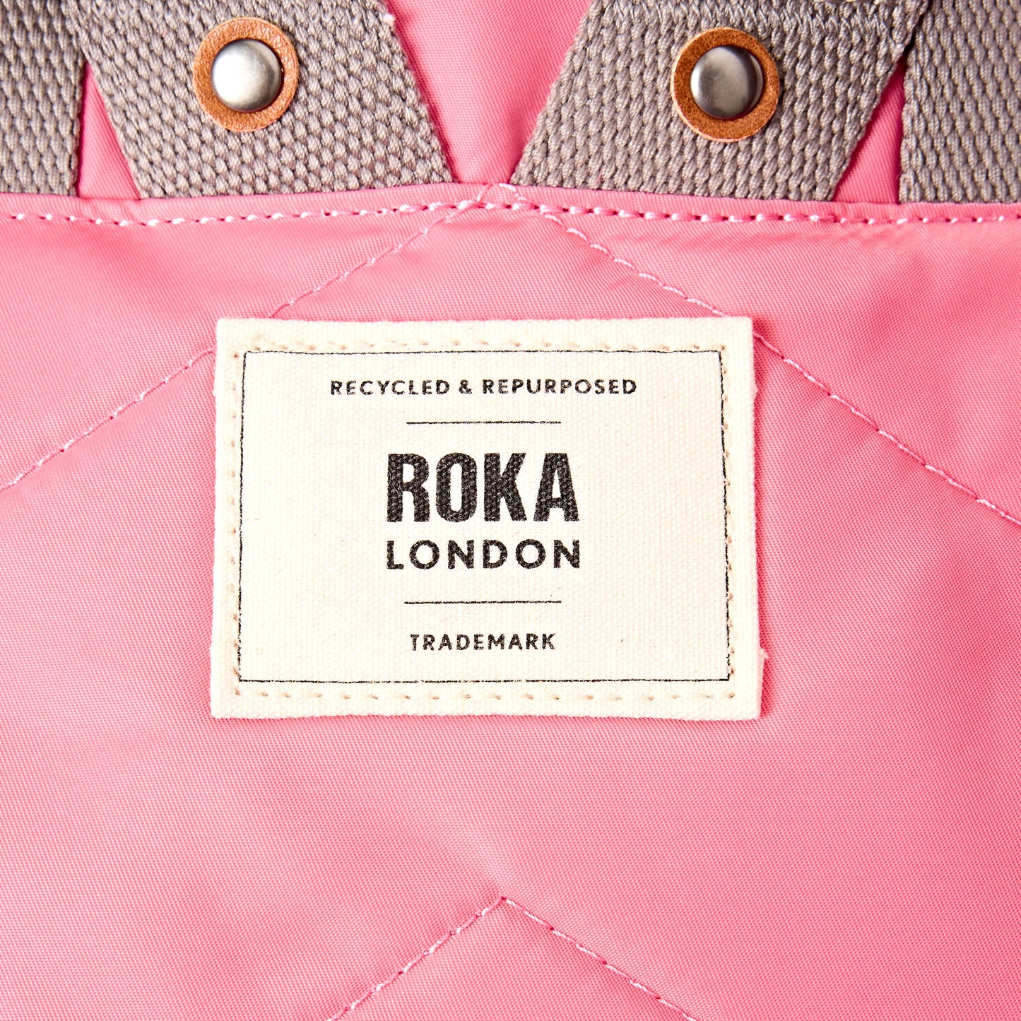 Roka London Medium Canfield Roll Top Backpack in Pink Lemonade