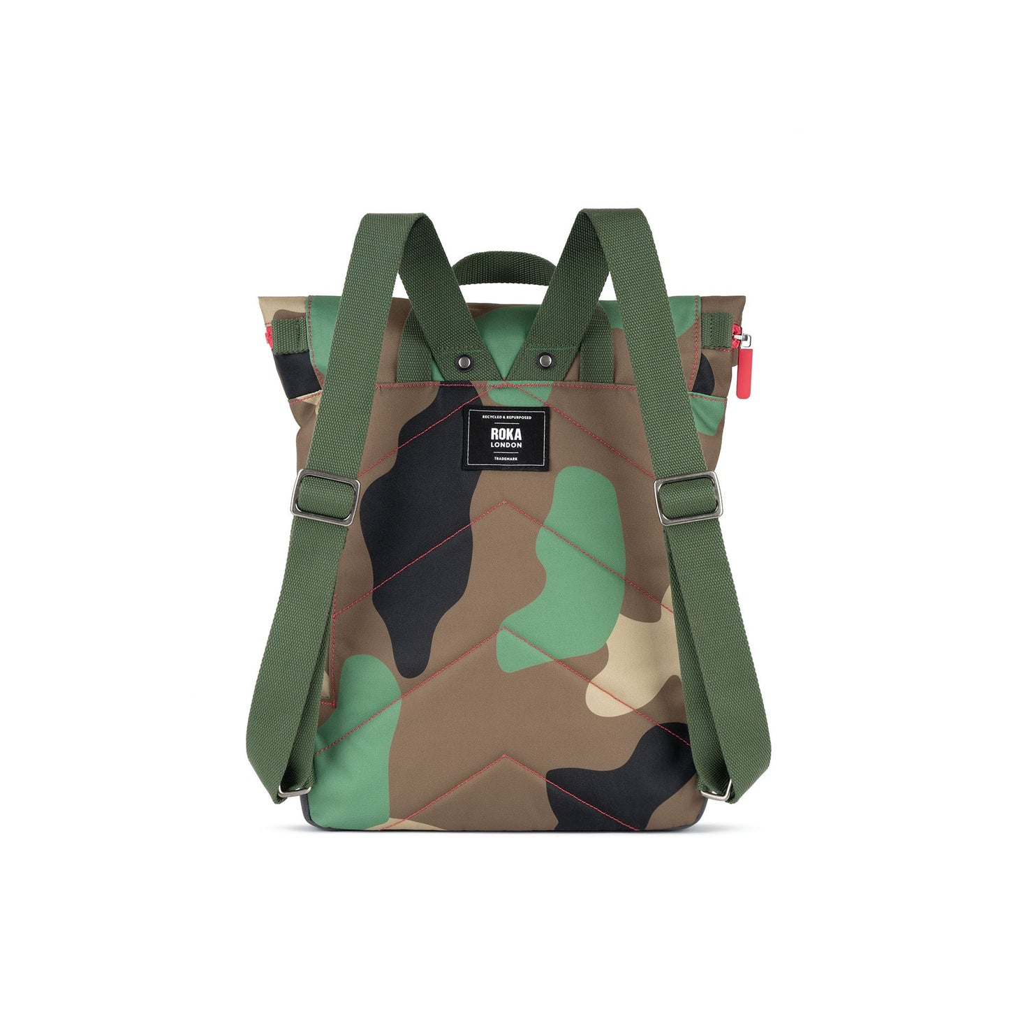 Roka London Medium Canfield Roll Top Backpack in Vintage Camo