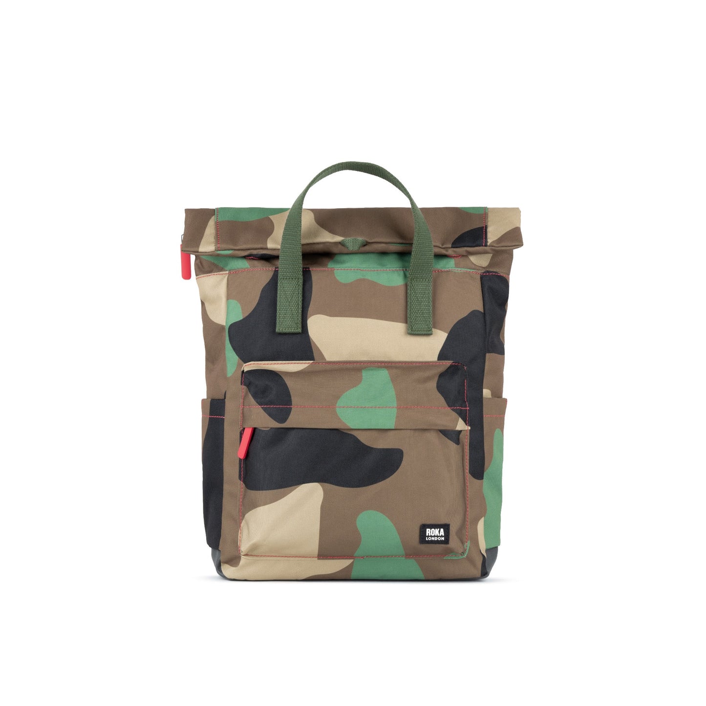 Roka London Medium Canfield Roll Top Backpack in Vintage Camo