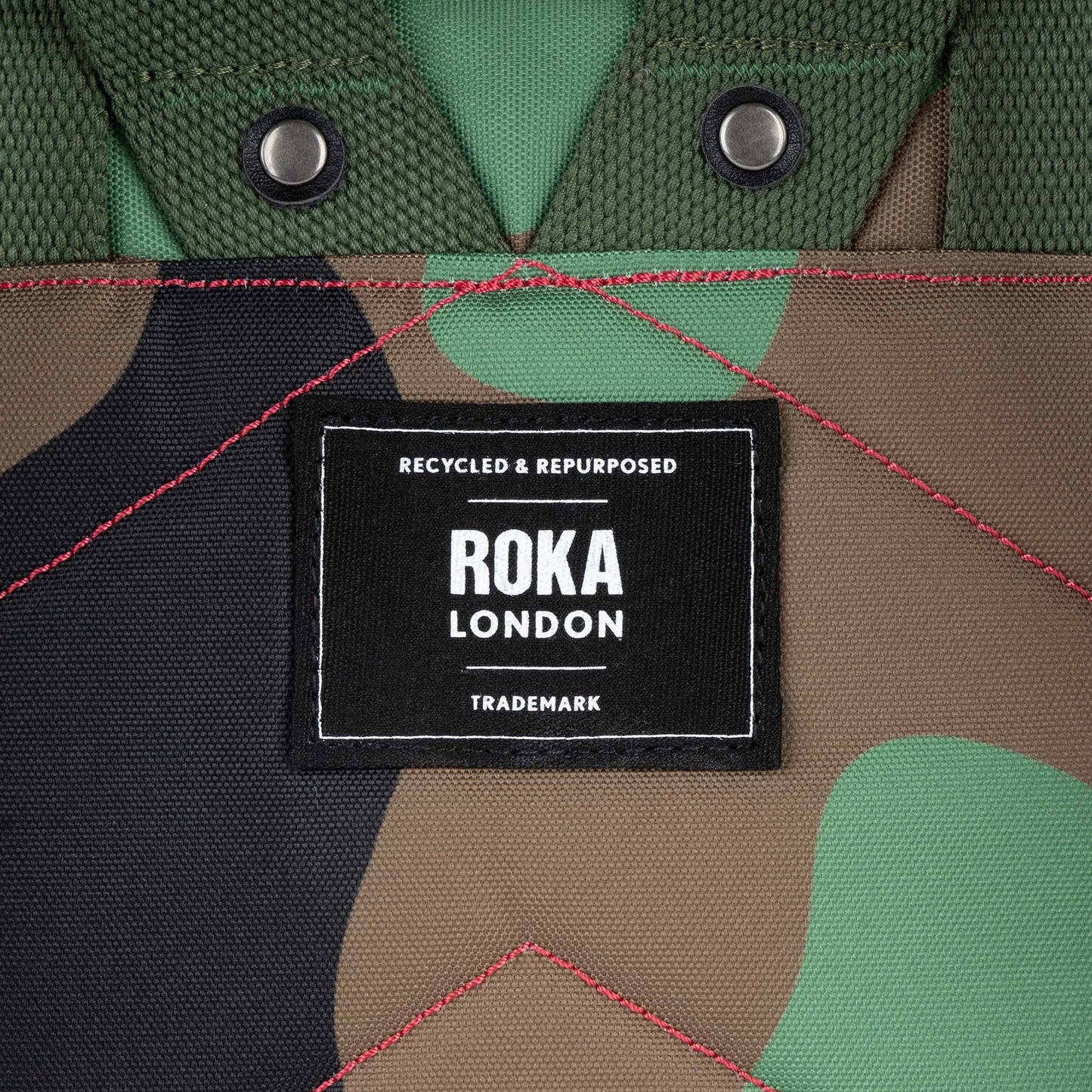 Roka London Small Canfield Roll Top Backpack in Vintage Camo