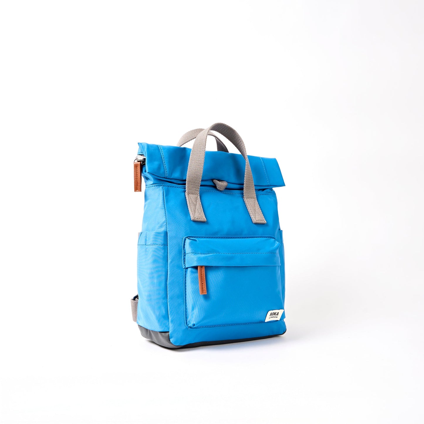 Roka London Small Canfield Roll Top Backpack in Mlibu Blue