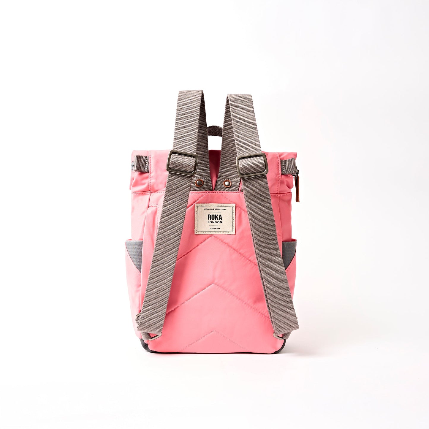 Roka London Medium Canfield Roll Top Backpack in Pink Lemonade