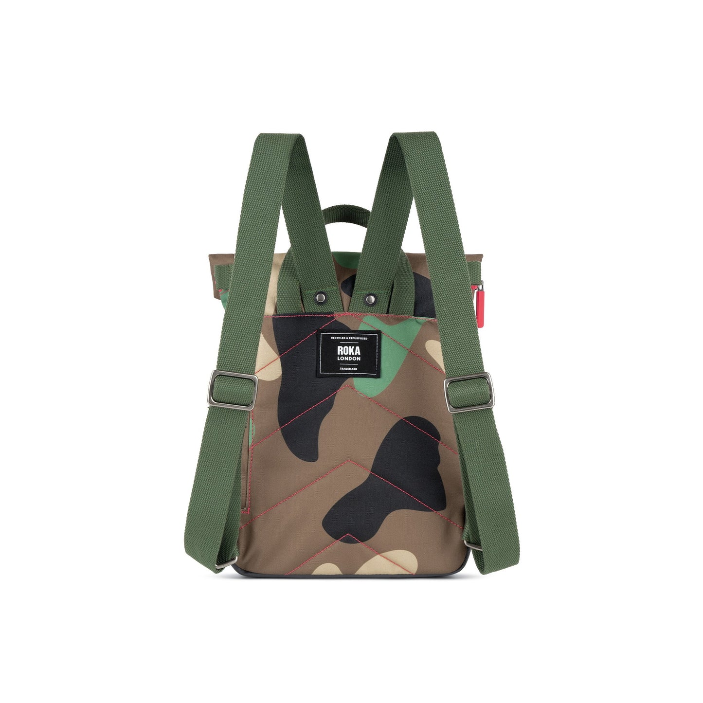 Roka London Small Canfield Roll Top Backpack in Vintage Camo