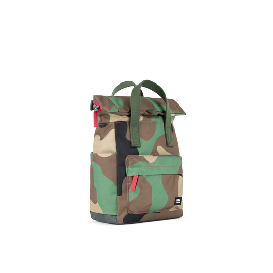 Roka London Small Canfield Roll Top Backpack in Vintage Camo