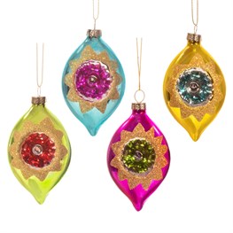 Sass & Belle Vintage Indented Baubles Ser of 4