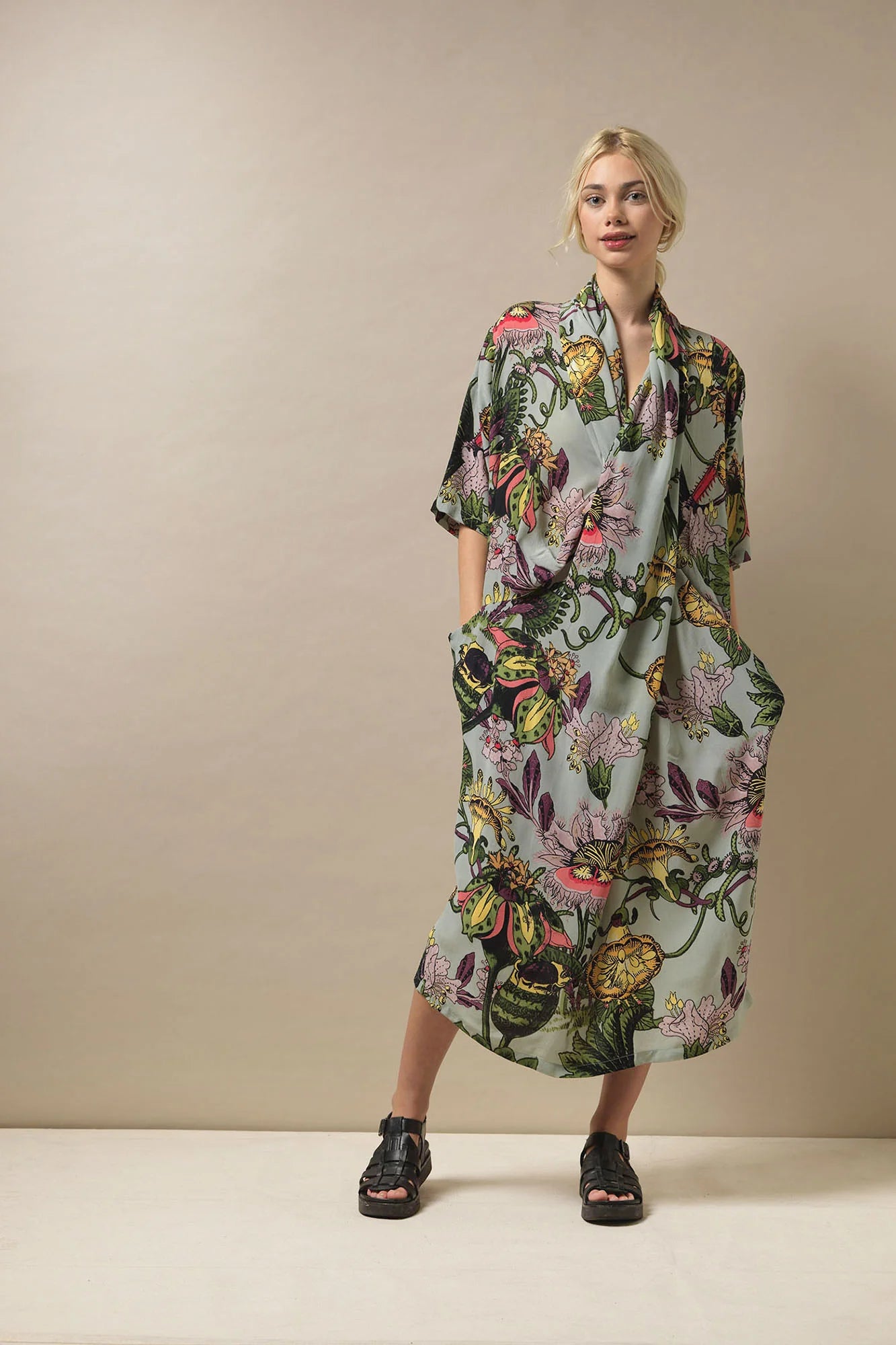 Putty Eccentric Blooms Rachel Dress