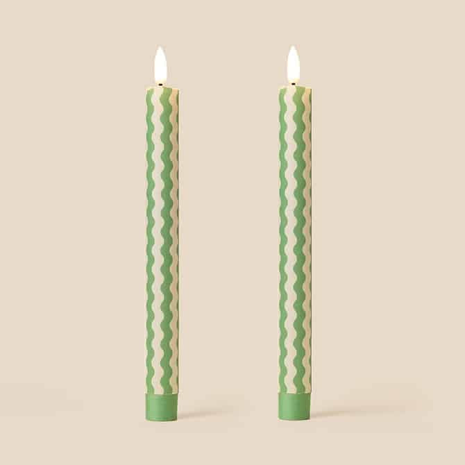 Tinkalink Rick Rack Flameless LED Wax Candles (PAIR)