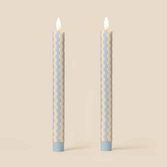 Tinkalink Rick Rack Flameless LED Wax Candles (PAIR)