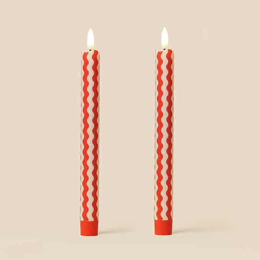 Tinkalink Rick Rack Flameless LED Wax Candles (PAIR)