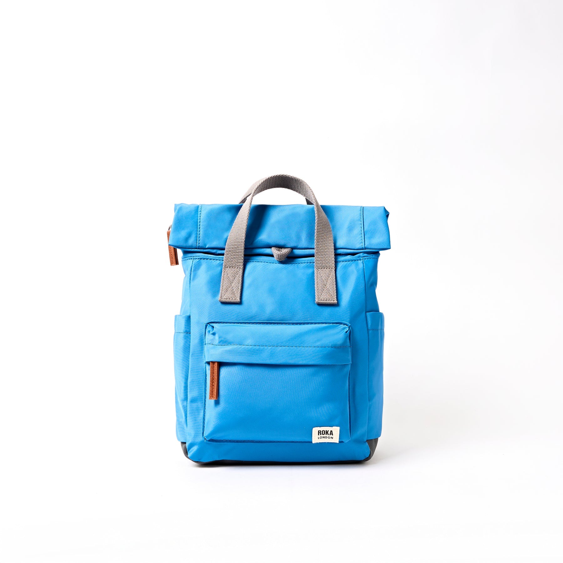 Roka London Medium Canfield Roll Top Backpack in Mlibu Blue