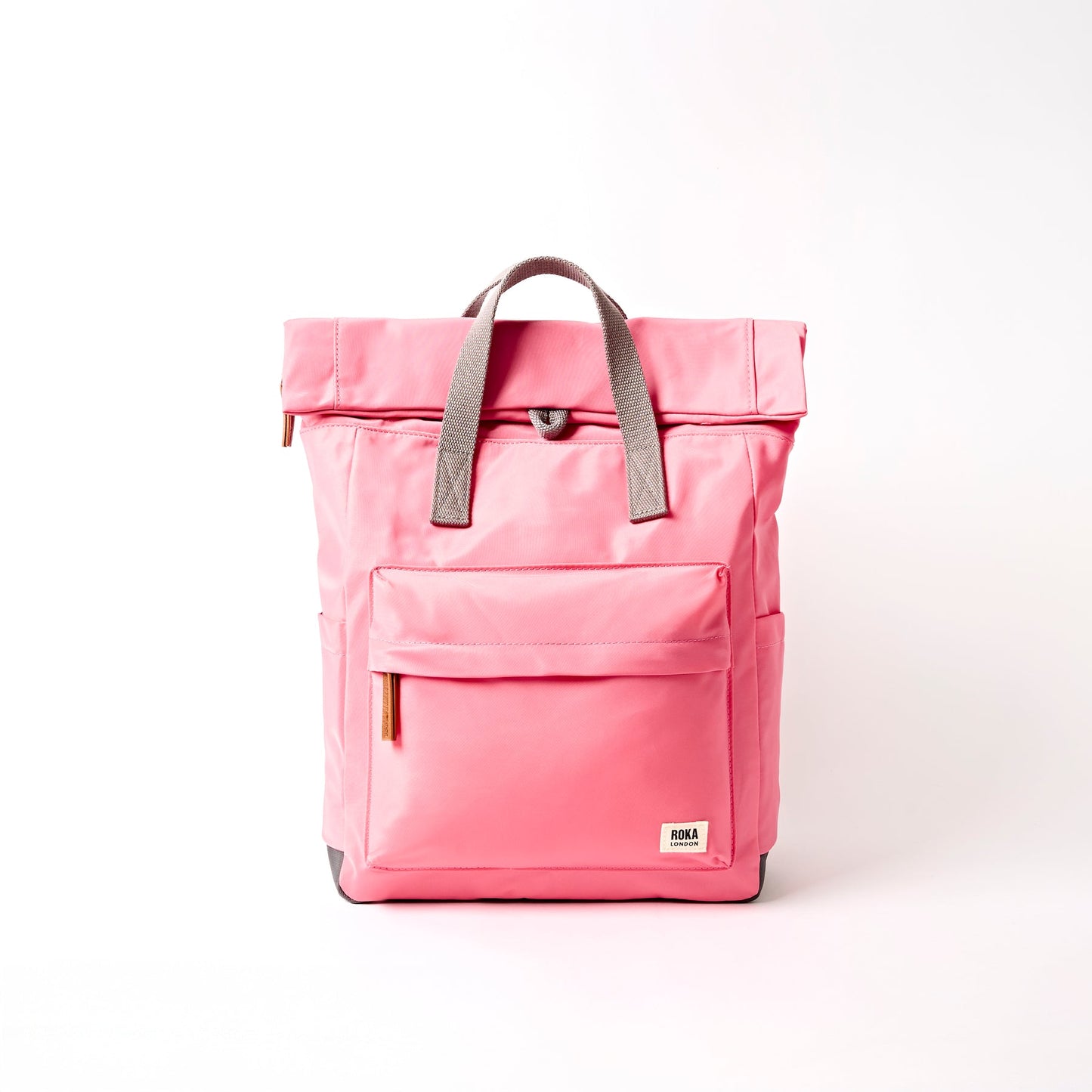 Roka London Medium Canfield Roll Top Backpack in Pink Lemonade
