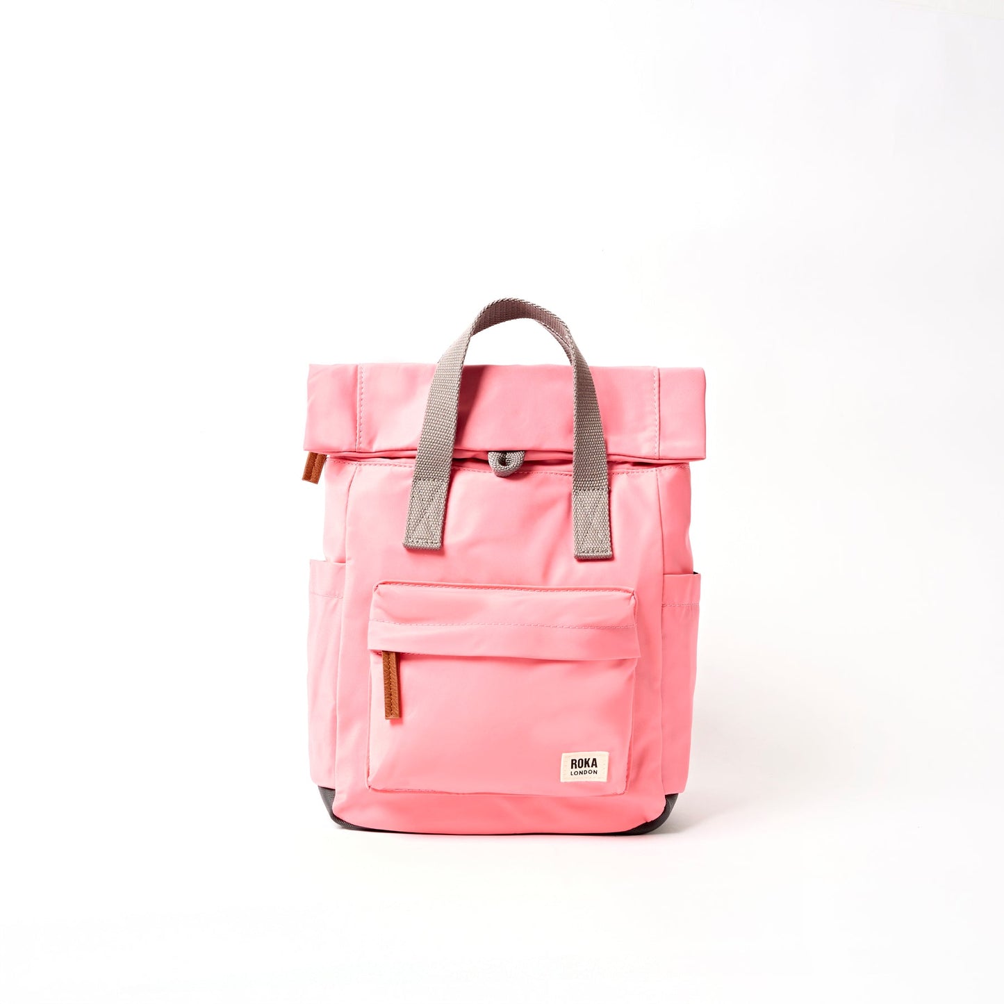 Roka London Small Canfield Roll Top Backpack in Pink Lemonade