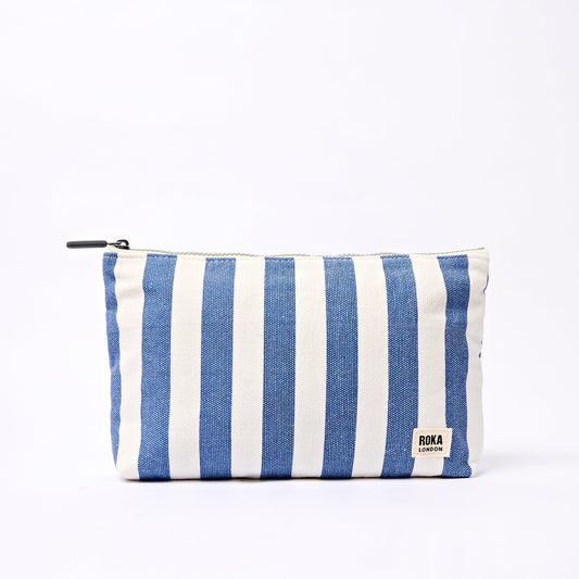 Roka Maida Vale Pouch in Denim Stripe