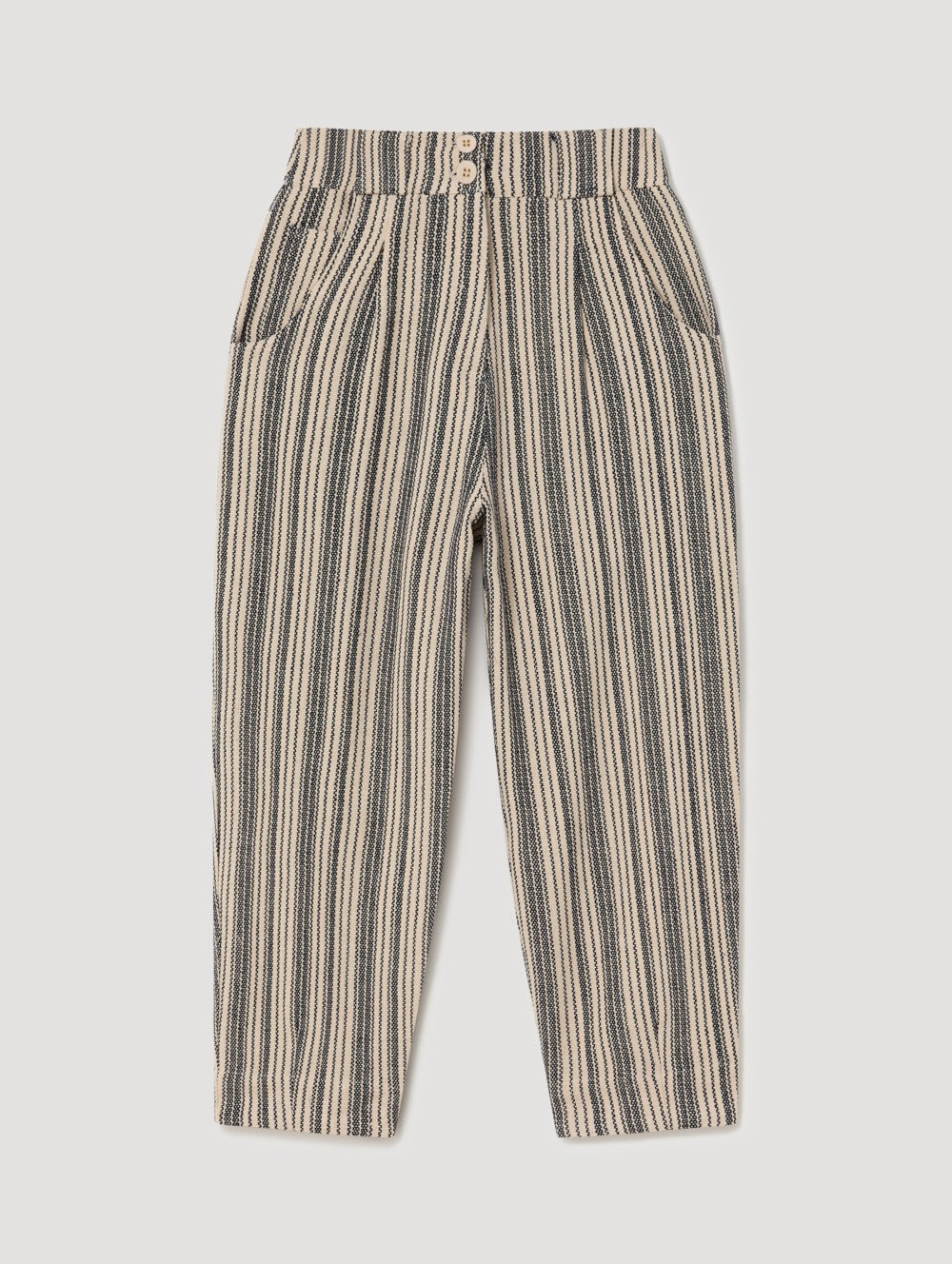 SKATIE Rustic Fabric Trousers in Navy