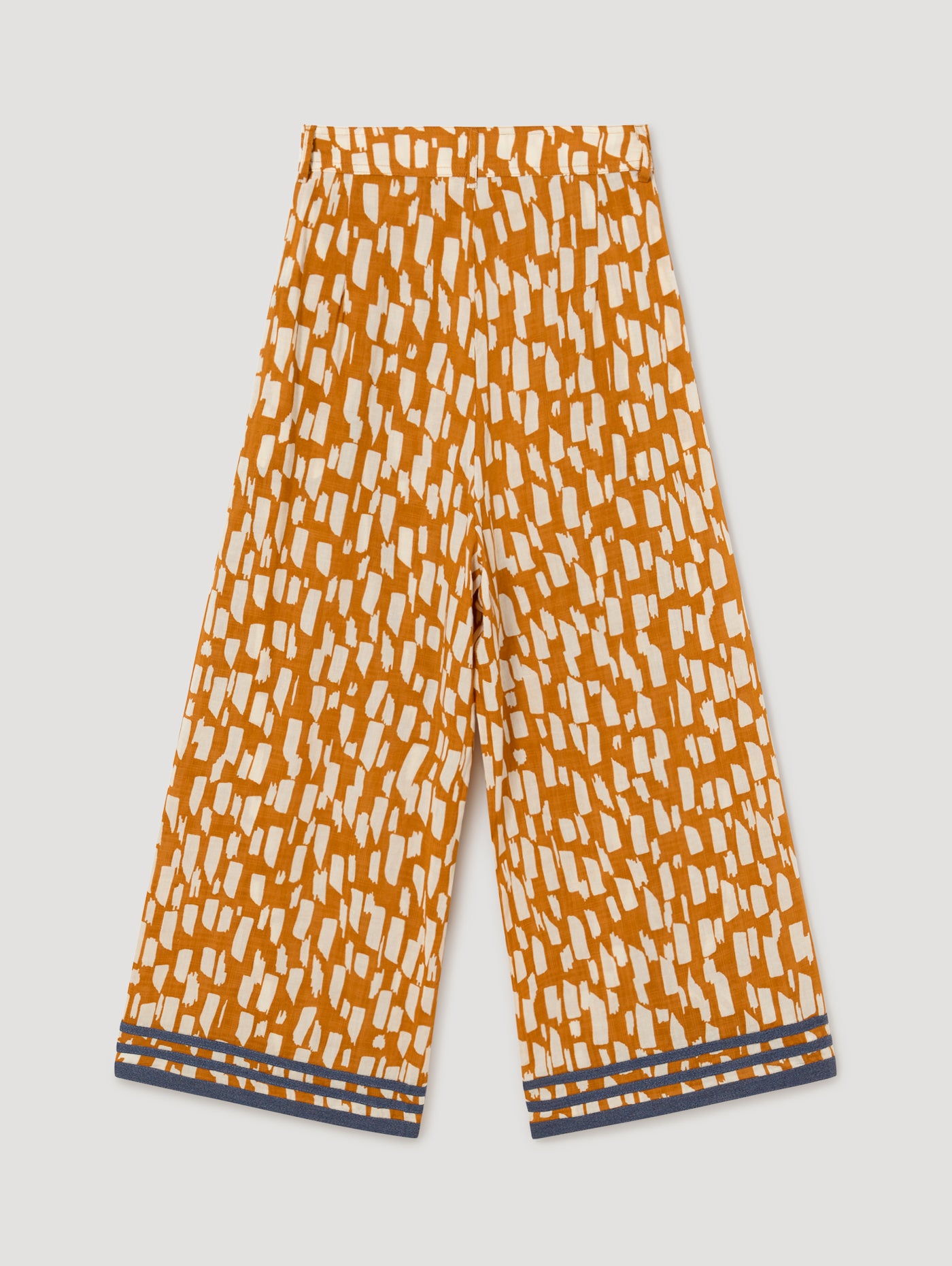 Yerse Printed Cotton Trousers in Honey