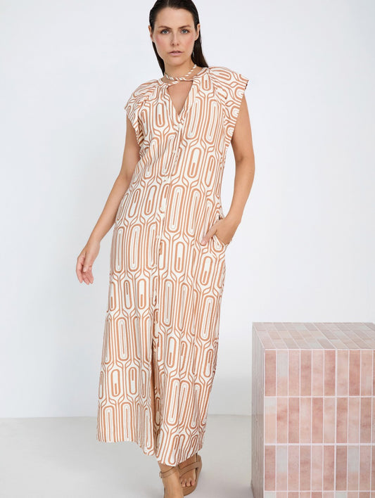 Skatie Geometric print dress in Arabesque