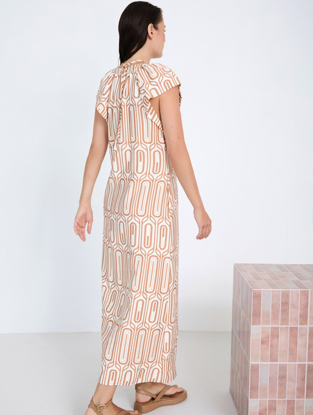 Skatie Geometric print dress in Arabesque