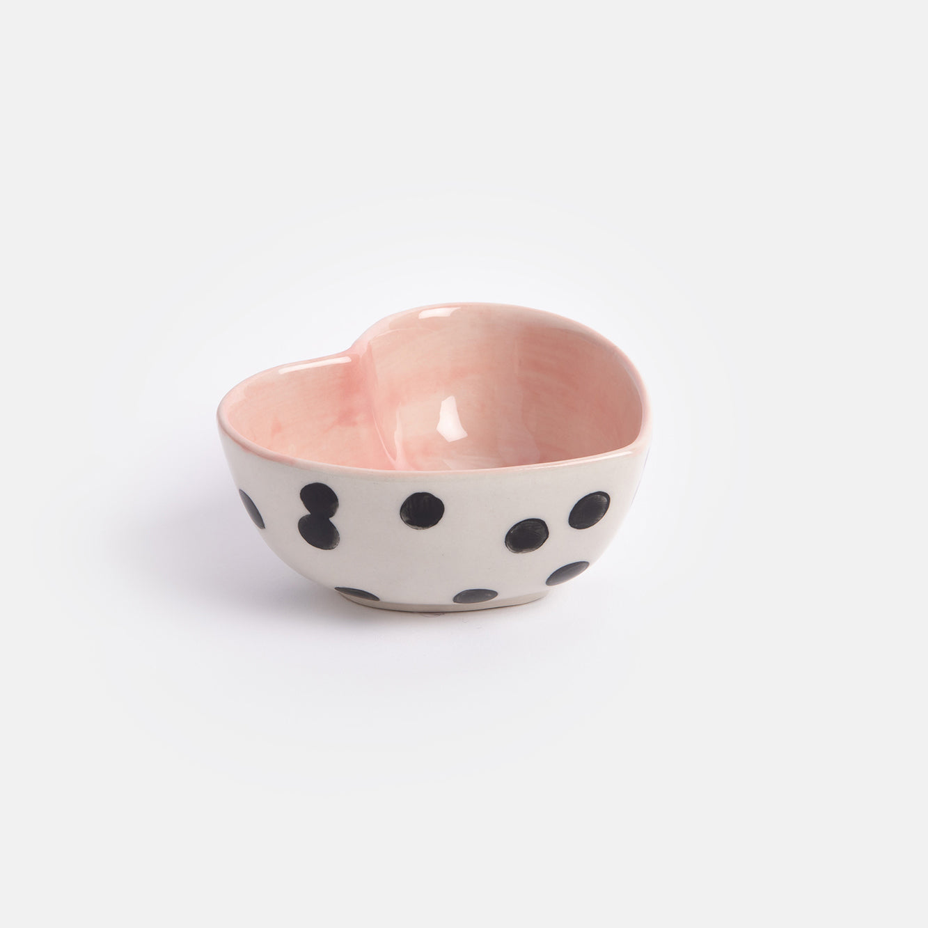 Caroline Gardener Heart Shape Dotty Trinket Bowl