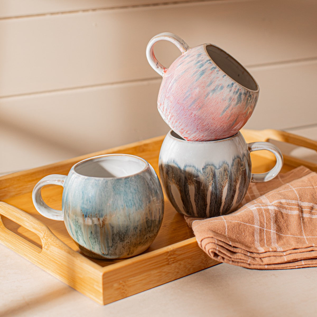 Sass & Belle Coralie Blue & Red Mug