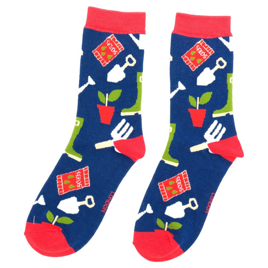 Miss Sparrow Bamboo Gardening Gear Socks Navy