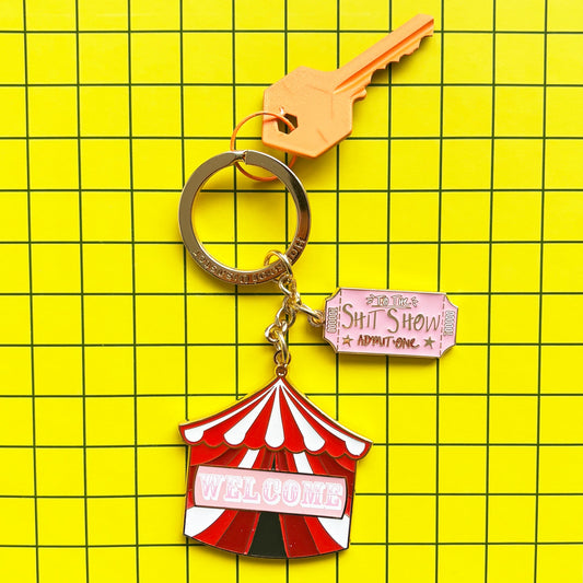 House of Disaster Small Talk 'Welcome to the shit show' Keyring