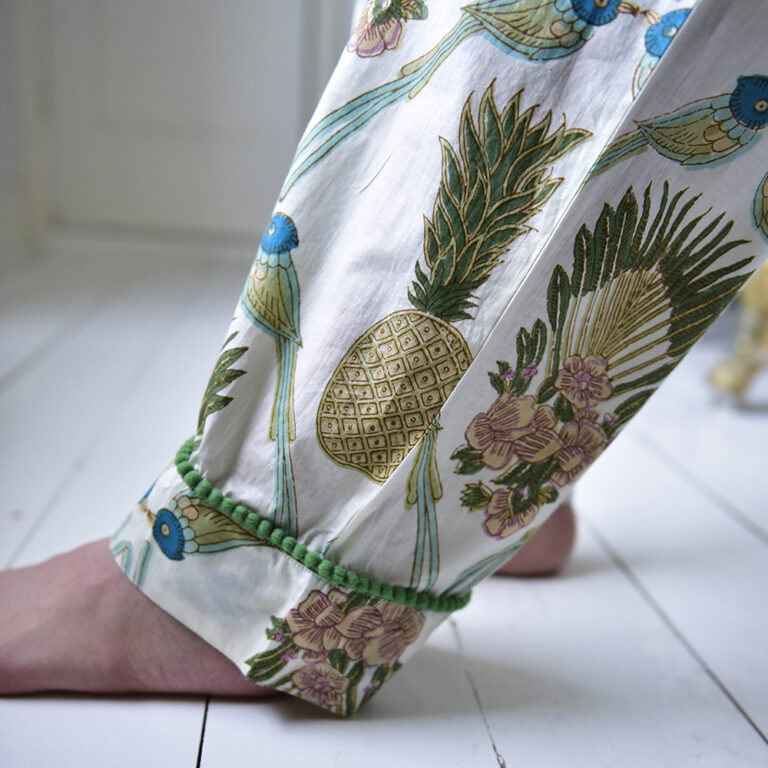 Powell Craft Bluebird & Pineapple Print Pyjamas