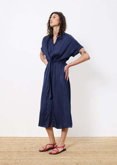 FRNCH Estee Dress in Blue Marine