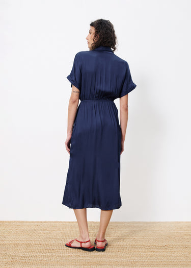 FRNCH Estee Dress in Blue Marine