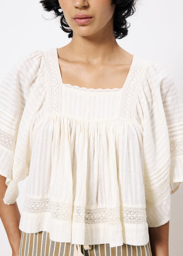 FRNCH Patricie Blouse in Cream