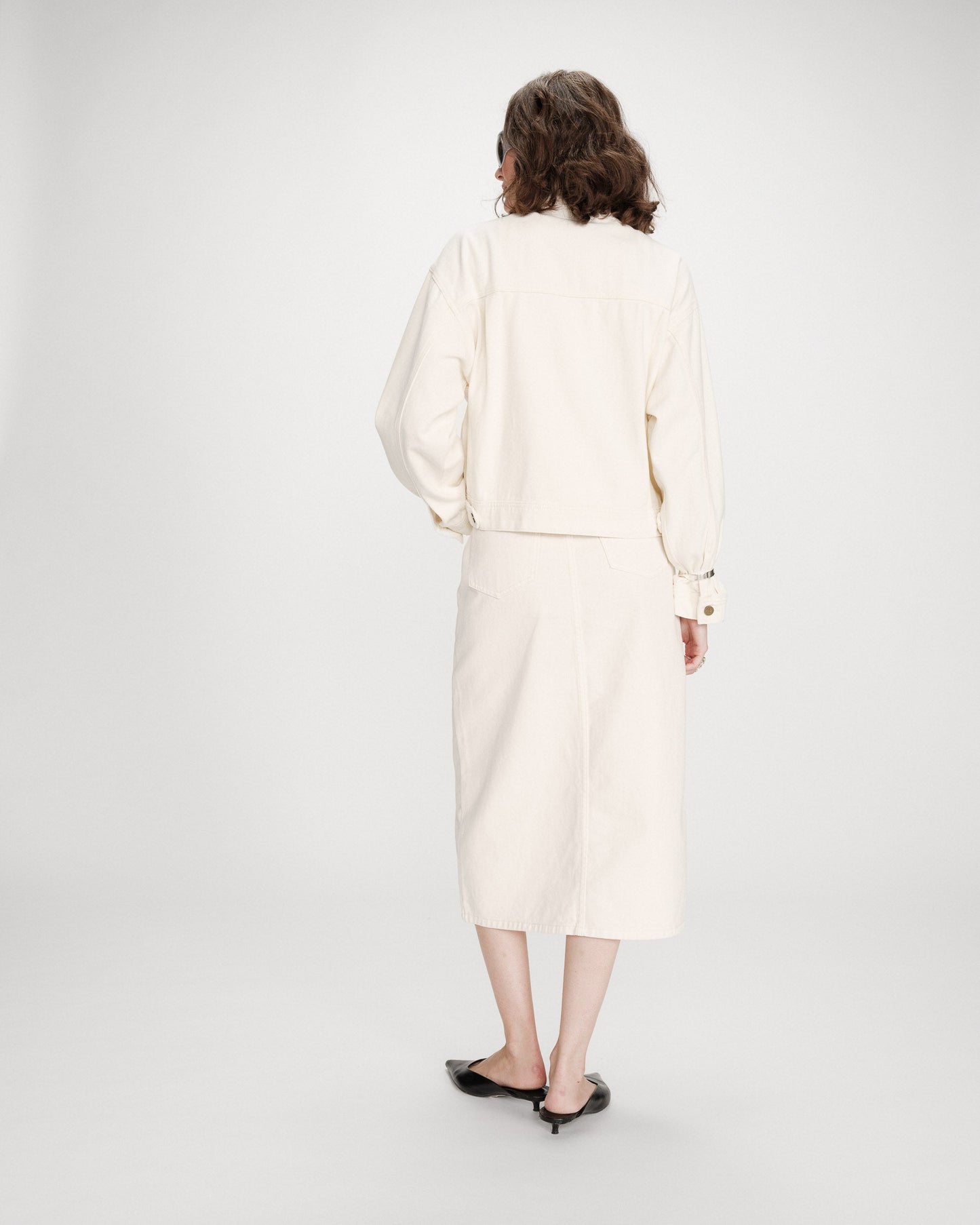 Grace & Mila Vinnie Jacket in Ecru Denim