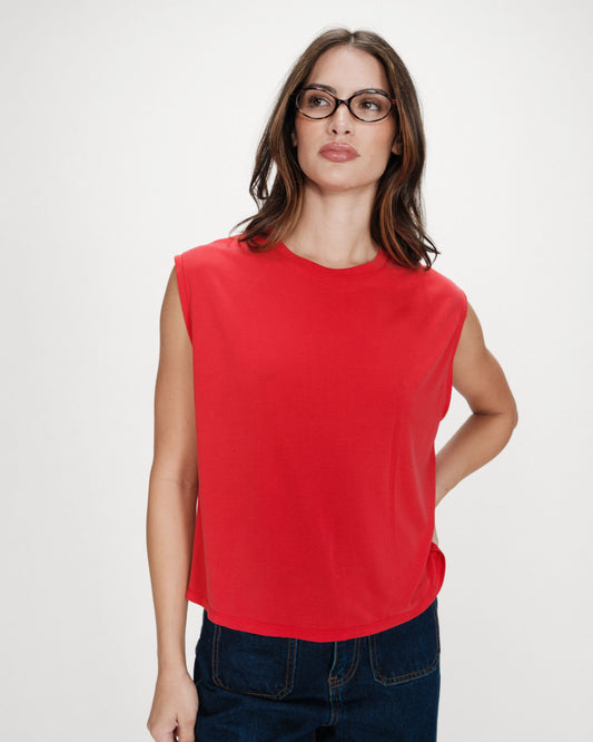 Grace & Mila Rimbaud Modal Wide T-shirt in Fuchsia