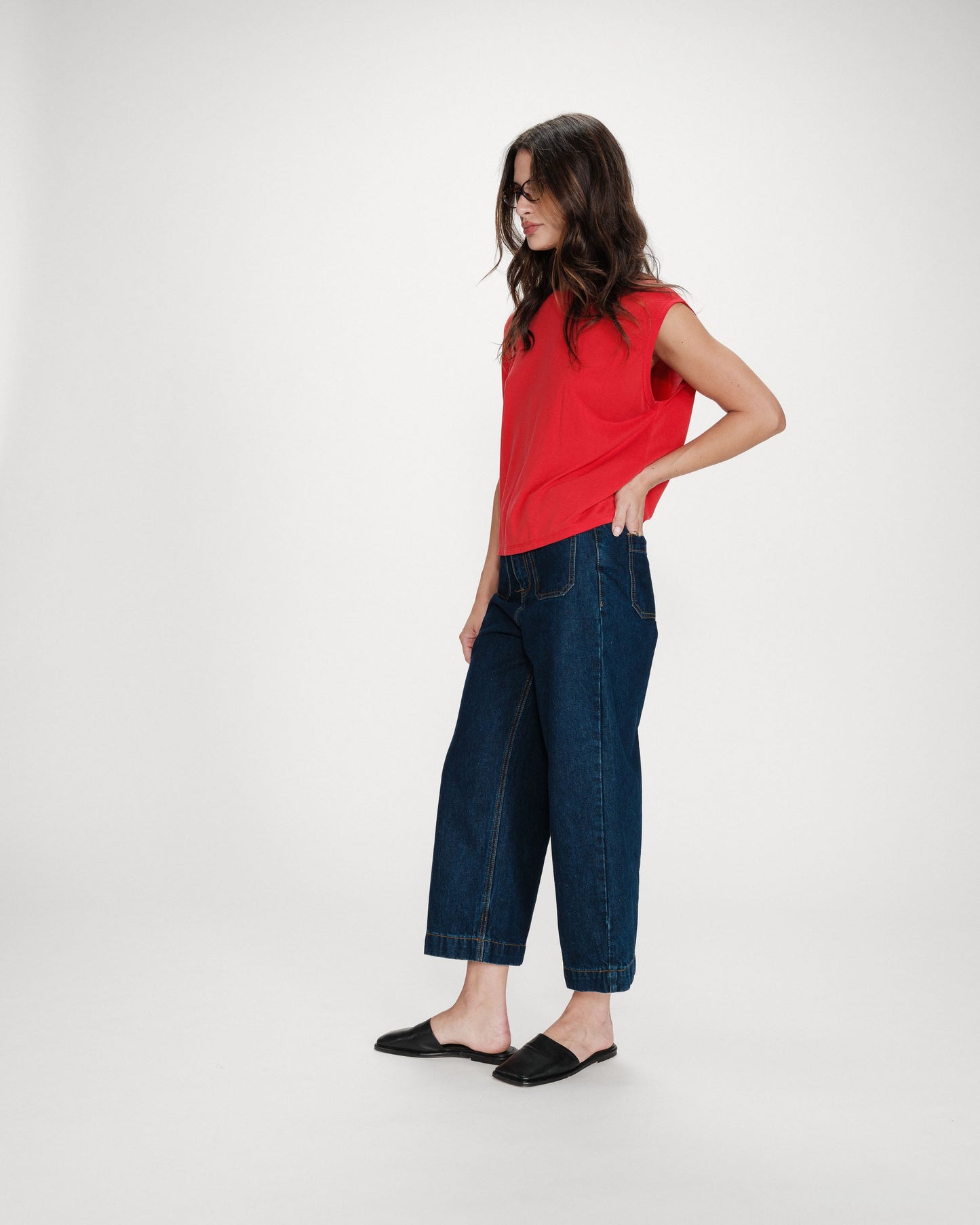 Grace & Mila Rimbaud Modal Wide T-shirt in Fuchsia