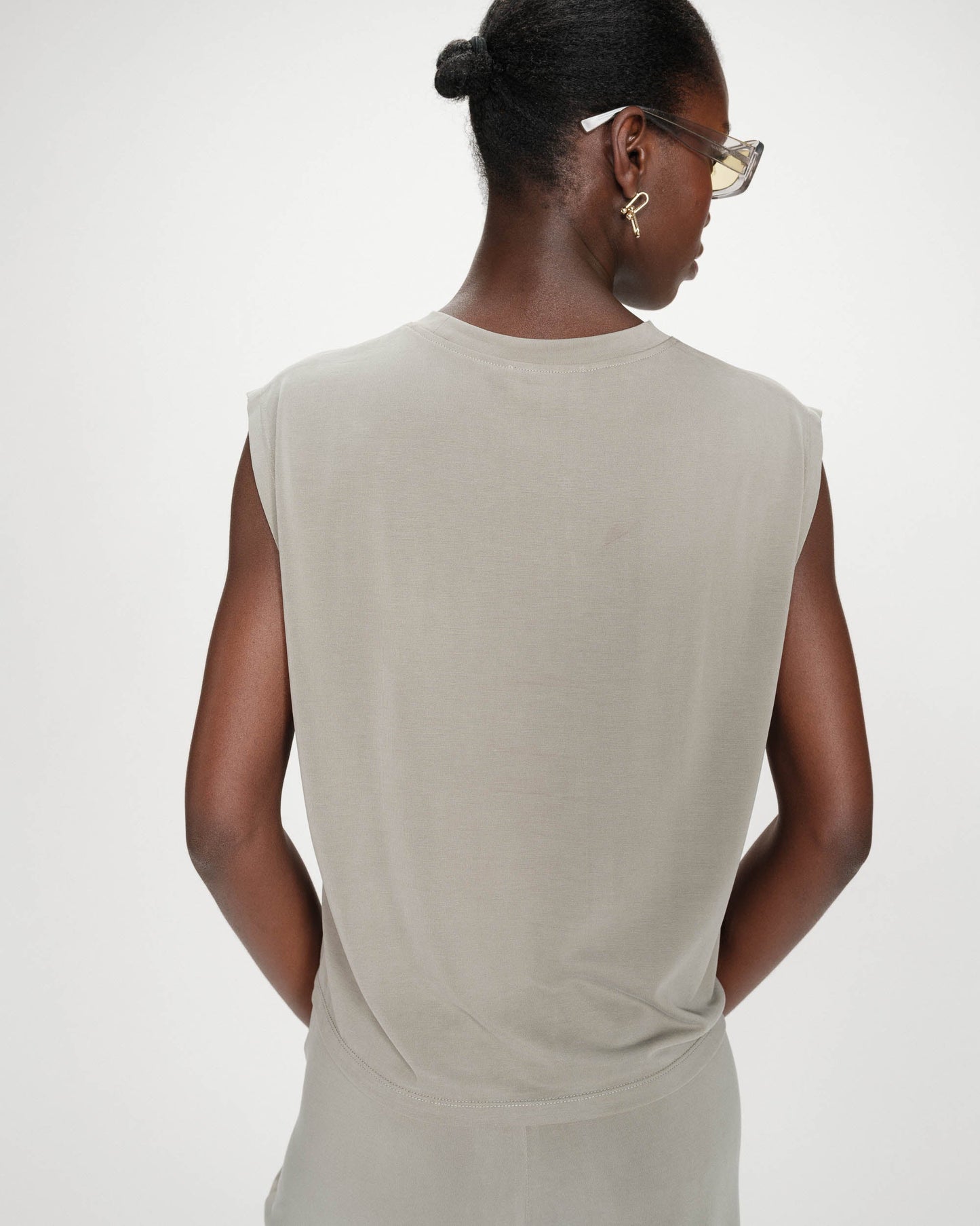 Grace & Mila Rimbaud Modal Wide T-shirt in Khaki