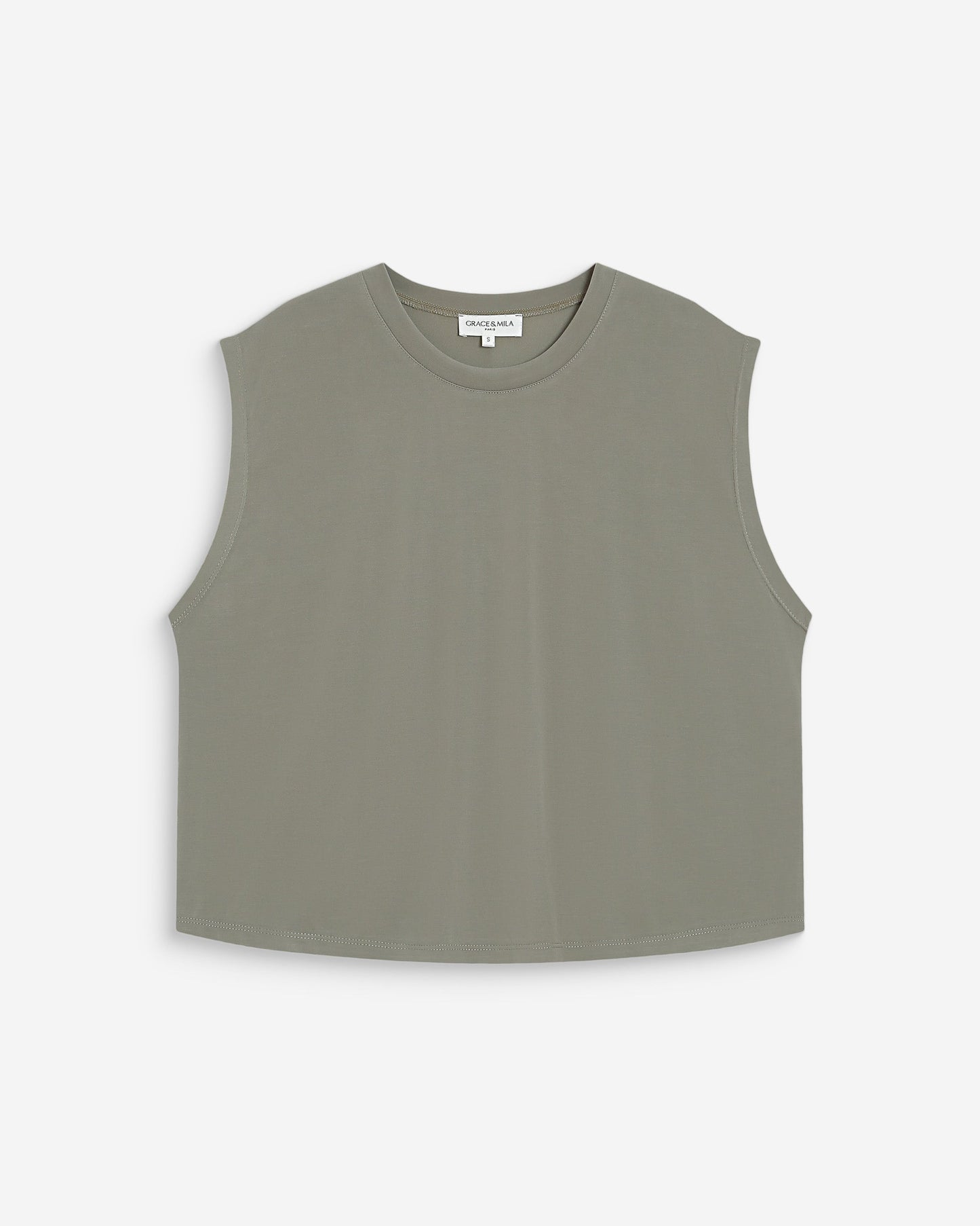 Grace & Mila Rimbaud Modal Wide T-shirt in Khaki