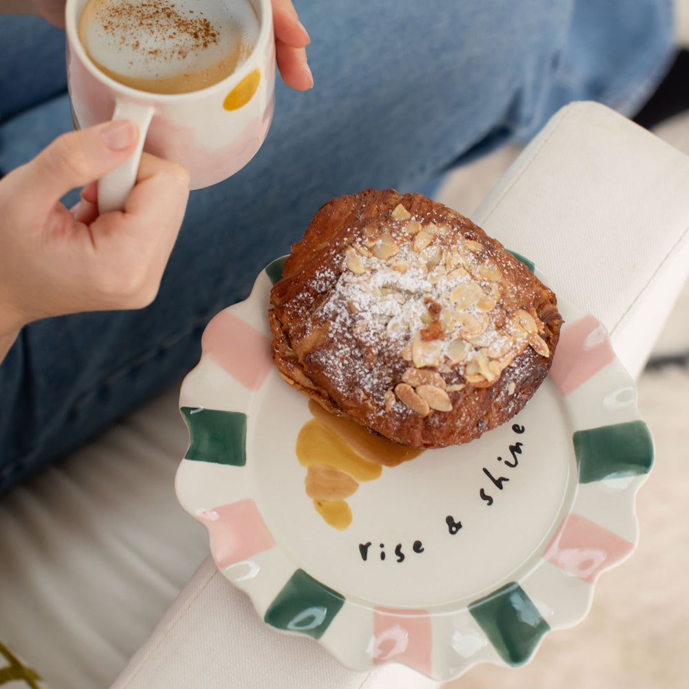 Caroline Gardner Rise & Shine Croissant Ceramic Plate