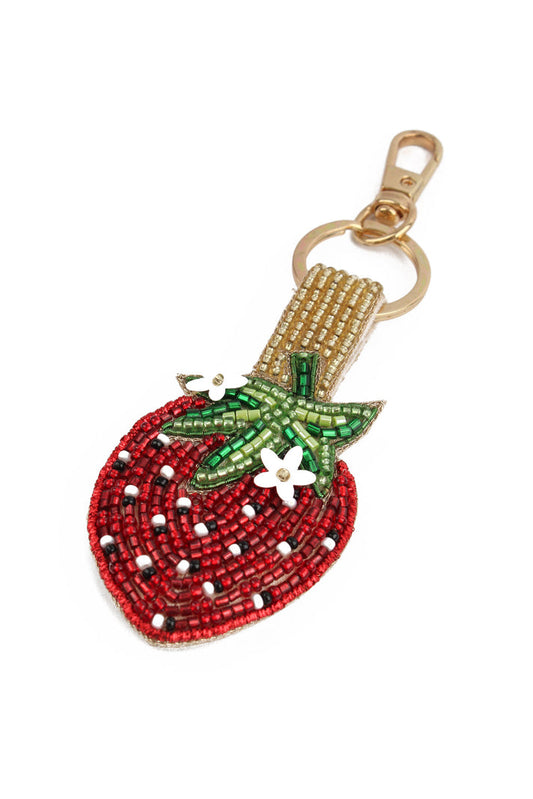 My Doris Beaded Strawberry Keyring/ Bag Charm