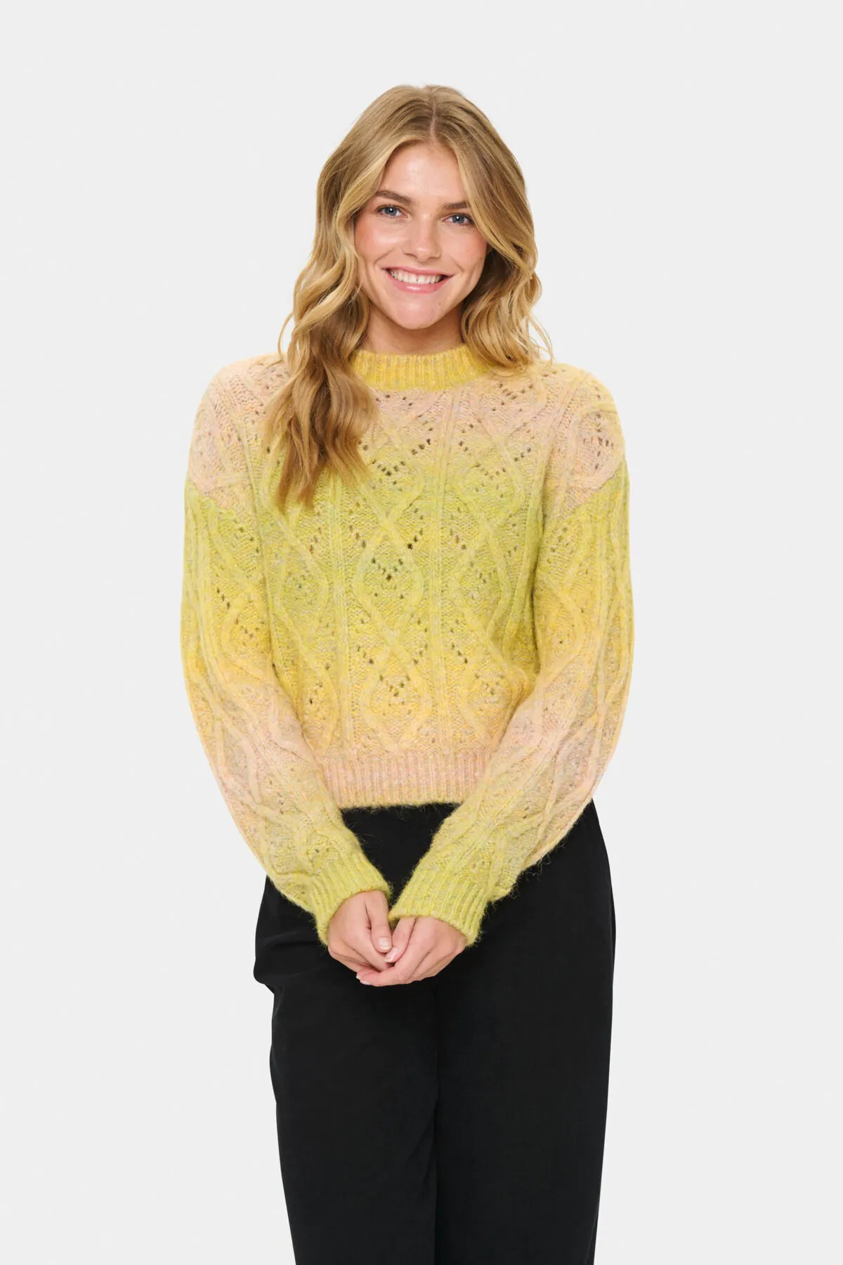 Saint Tropez Misted Yellow Melange Morgan Pullover