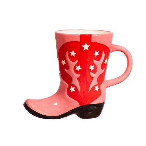 Sass & Belle Cowboy Boot Shaped Mug Red