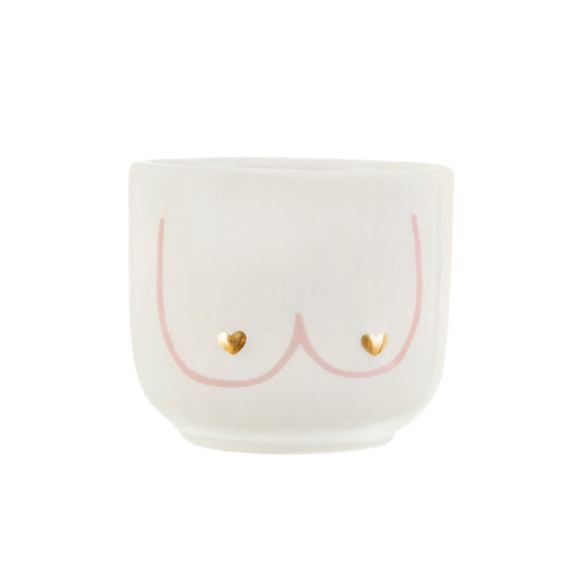 Sass & Belle Mini Girl Power Boobies White Planter