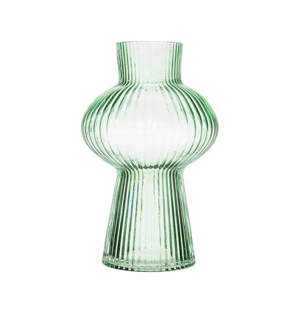 Sass & Belle Green shapley fluted vase