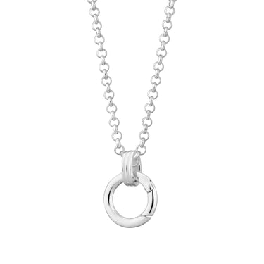 Sterling Silver Eternity Charm Collector Necklace