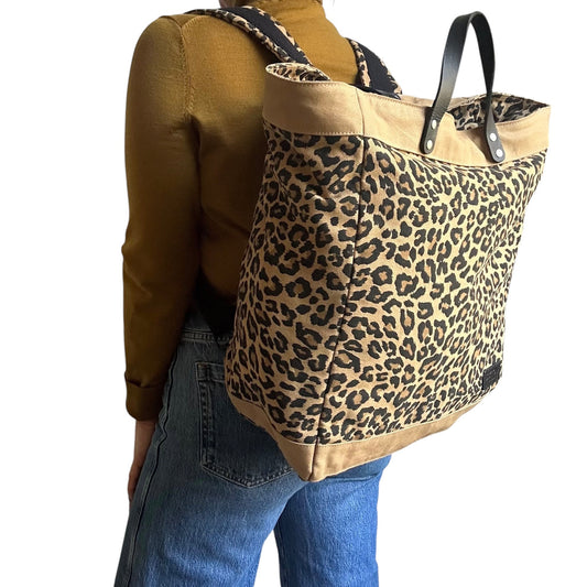 Sixton Clovelly Backpack - Sand Leopard Print