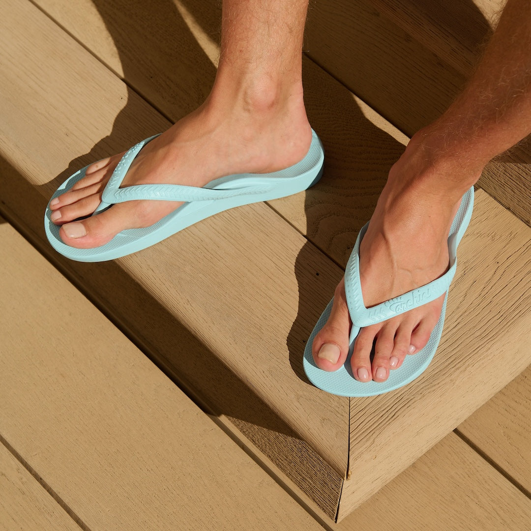 Archies Sky Blue Arch Support Flip Flops - Classic