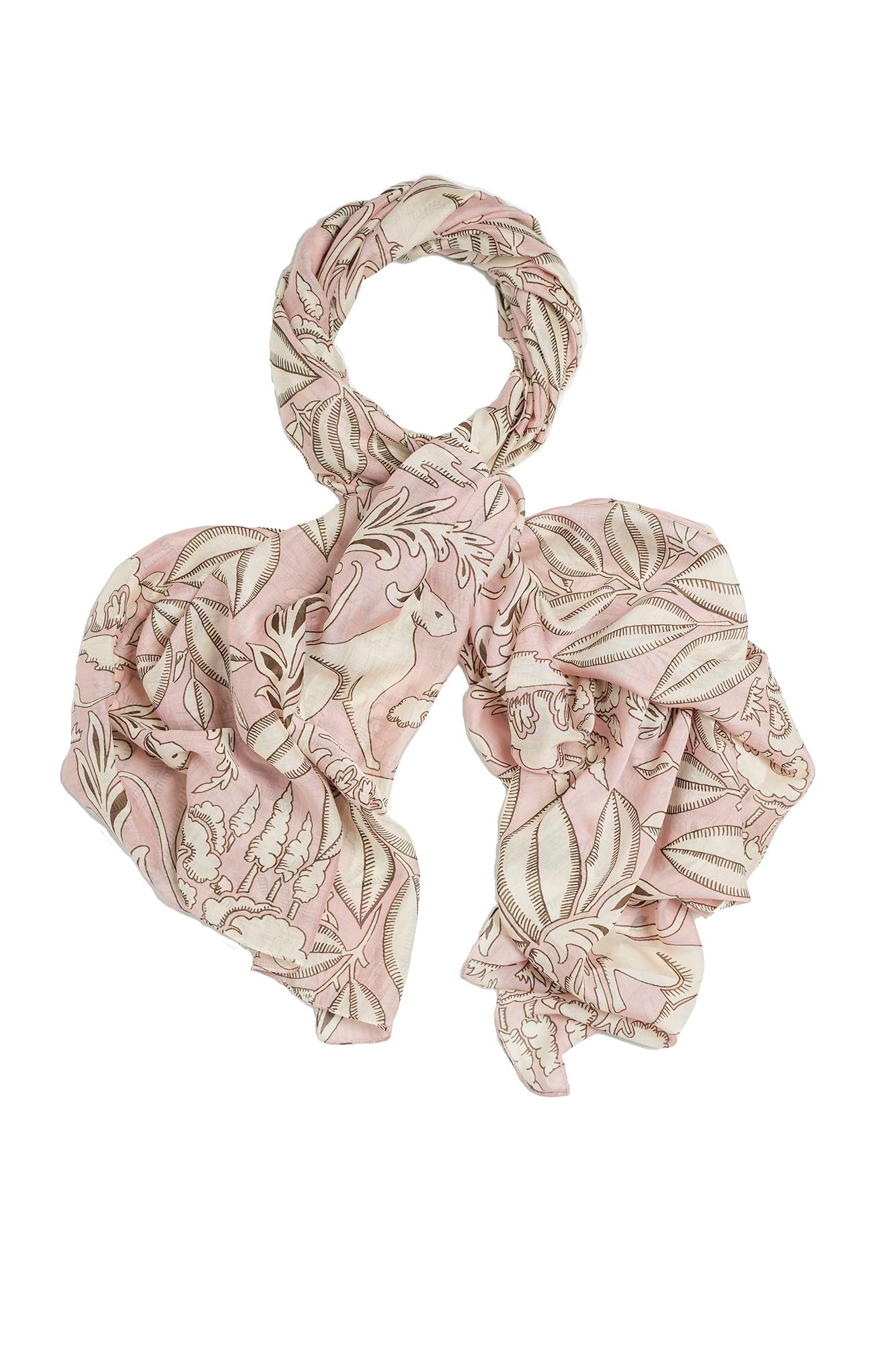 One Hundred Stars Sphinx Plaster Pink Scarf