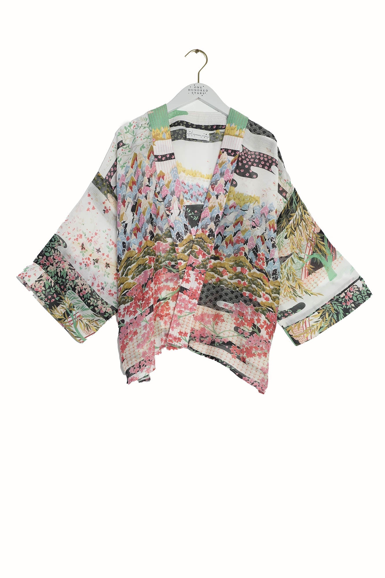 One Hundred Stars  Spring White Kimono