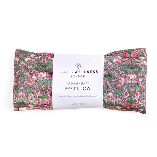 Spritz London Aromatherapy Liberty Print Eye Pillow - Strawberry Thief Pink