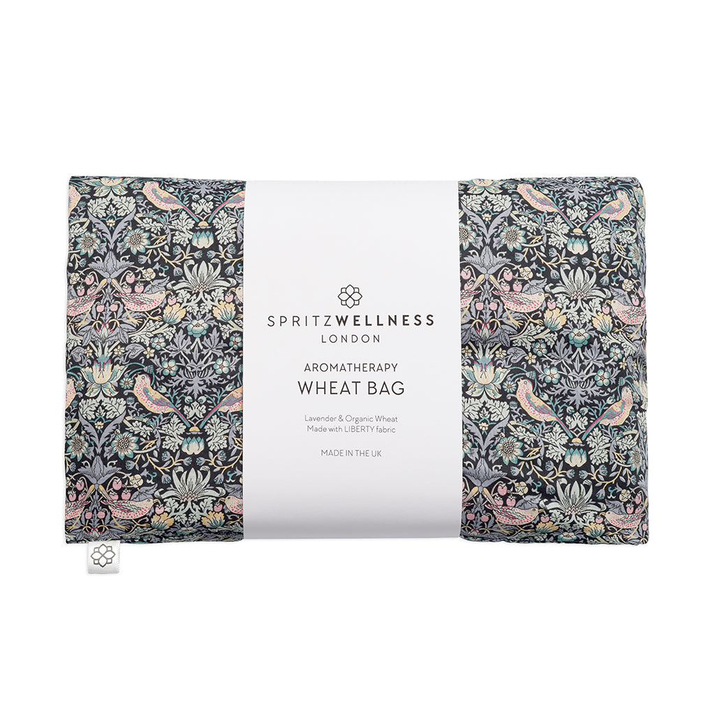 Spritz London Aromatherapy Liberty Print Wheat Bag - Strawberry Thief Grey